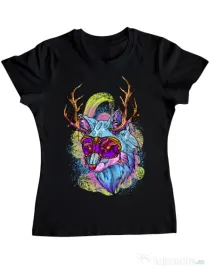 Tricou ADLER dama Wolf Negru