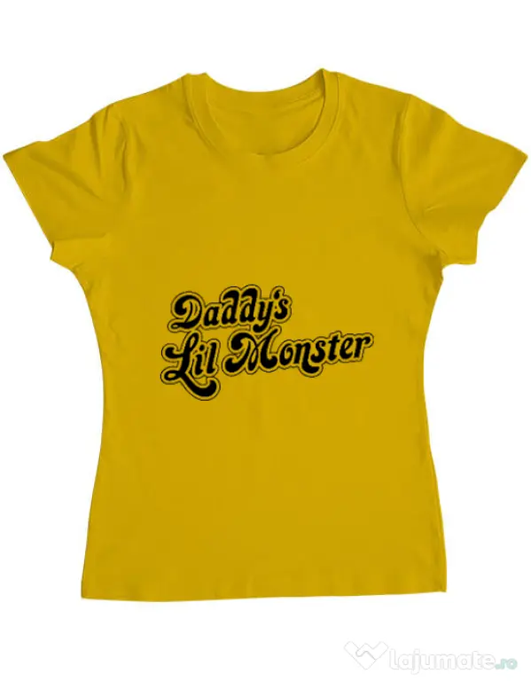 Tricou ADLER dama Lil monster Galben