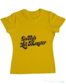 Tricou ADLER dama Lil monster Galben