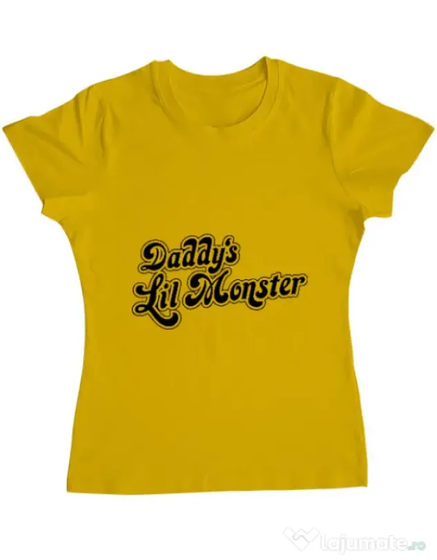 Tricou ADLER dama Lil monster Galben