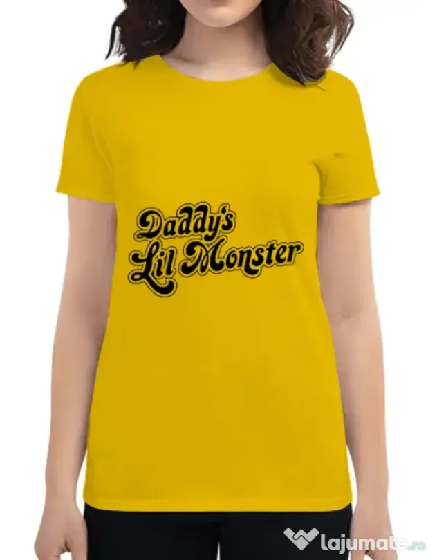 Tricou ADLER dama Lil monster Galben