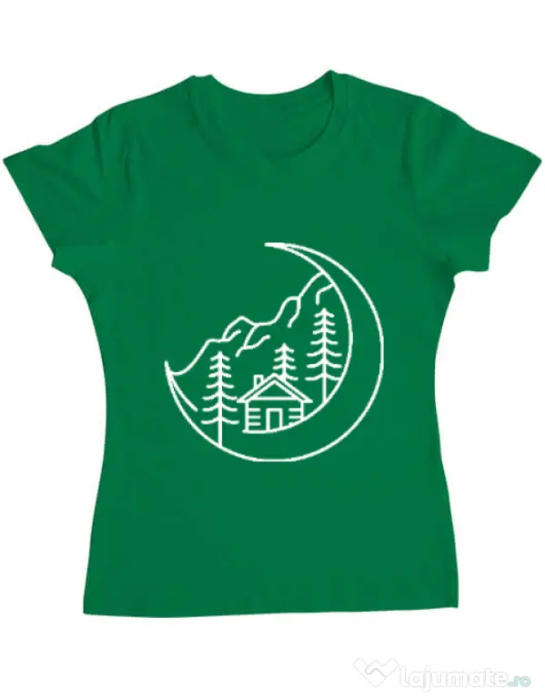 Tricou ADLER dama Moon life Verde mediu