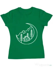 Tricou ADLER dama Moon life Verde mediu