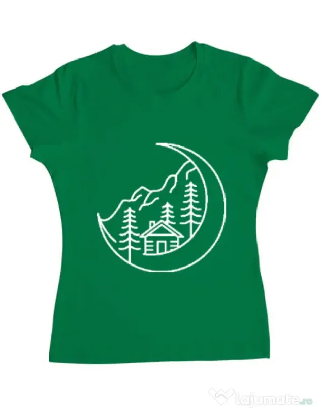Tricou ADLER dama Moon life Verde mediu