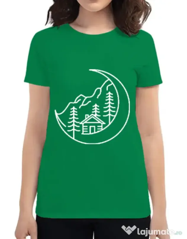 Tricou ADLER dama Moon life Verde mediu