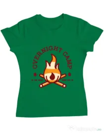 Tricou ADLER dama Overnight camp Verde mediu