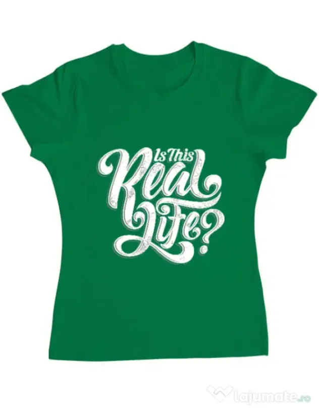 Tricou ADLER dama Is this real life Verde mediu