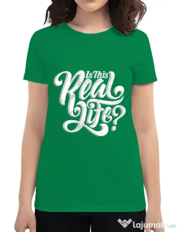 Tricou ADLER dama Is this real life Verde mediu