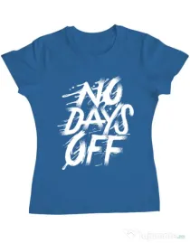 Tricou ADLER dama No days off Albastru azuriu