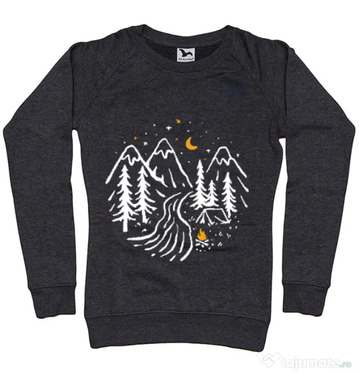 Bluza ADLER dama Night camping Negru melanj