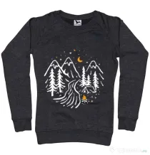 Bluza ADLER dama Night camping Negru melanj