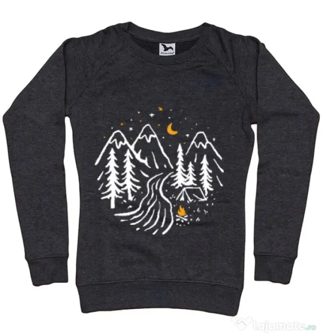 Bluza ADLER dama Night camping Negru melanj