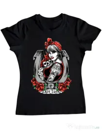 Tricou ADLER dama Lady luck Negru