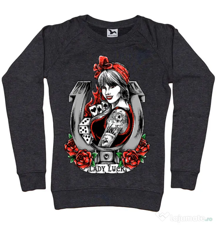 Bluza ADLER dama Lady luck Negru melanj