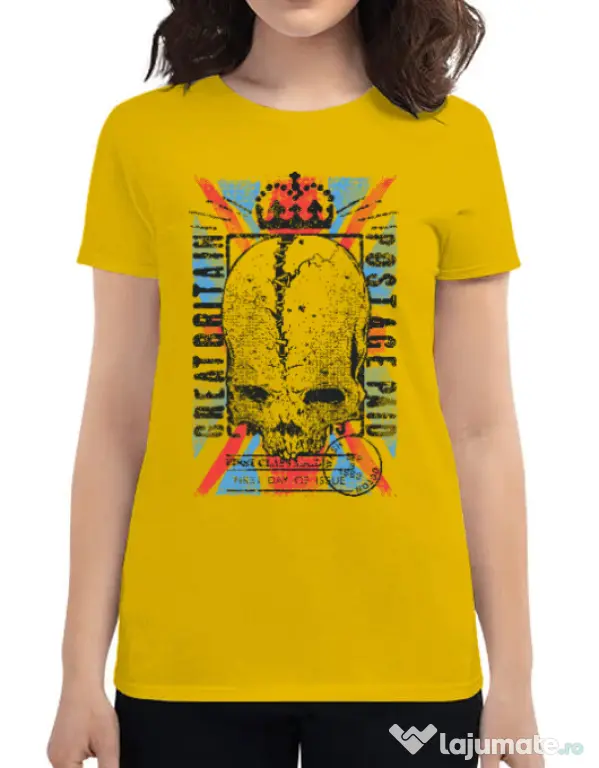 Tricou ADLER dama Great Britain Post Galben
