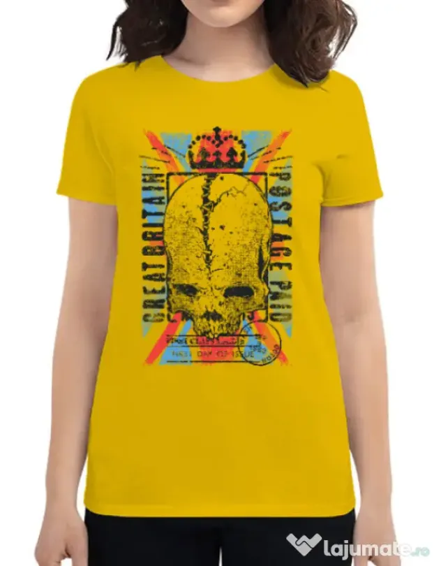 Tricou ADLER dama Great Britain Post Galben