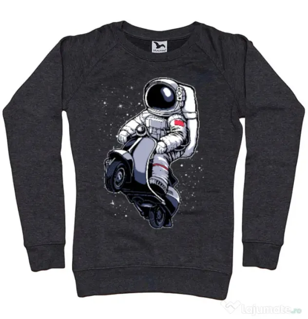Bluza ADLER dama Astronaut scooter Negru melanj