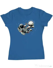 Tricou ADLER dama Football kick Albastru azuriu