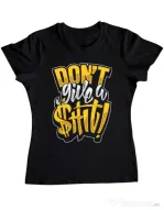 Tricou ADLER dama Don't give a shit Negru