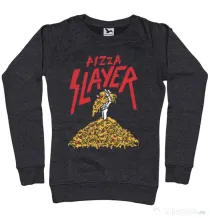 Bluza ADLER dama Pizza slayer Negru melanj