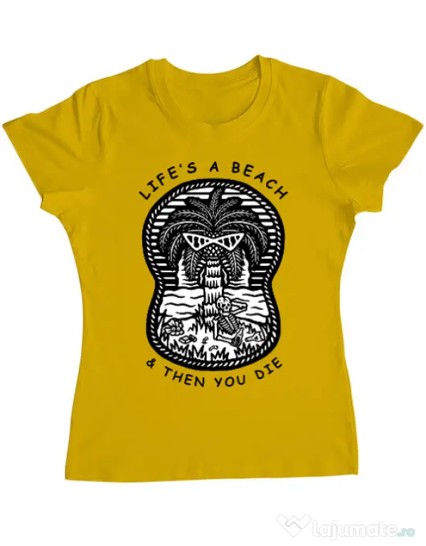 Tricou ADLER dama Sunset chill Galben