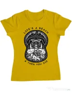 Tricou ADLER dama Sunset chill Galben
