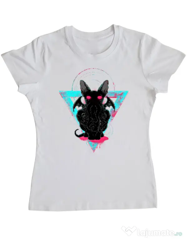 Tricou ADLER dama Cathulhu Alb