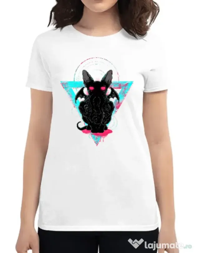 Tricou ADLER dama Cathulhu Alb
