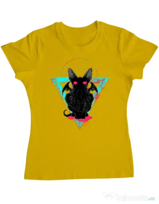 Tricou ADLER dama Cathulhu Galben