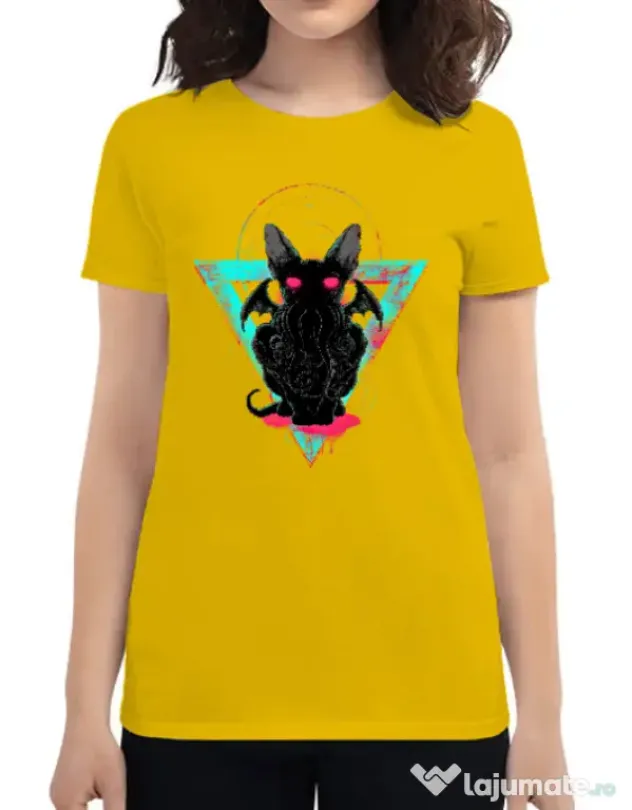 Tricou ADLER dama Cathulhu Galben