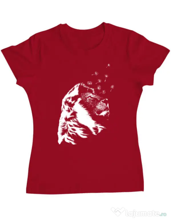 Tricou ADLER dama Dande lion Rosu