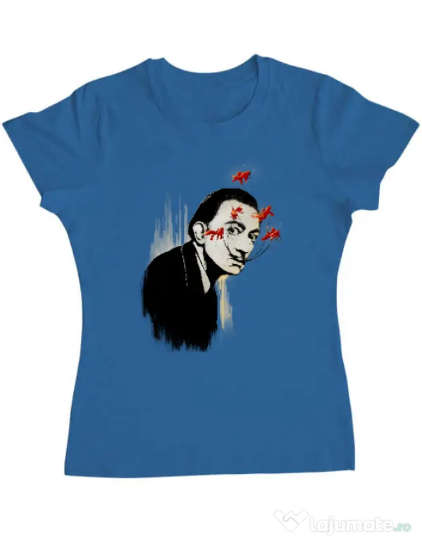 Tricou ADLER dama Lift that moustache Albastru azuriu