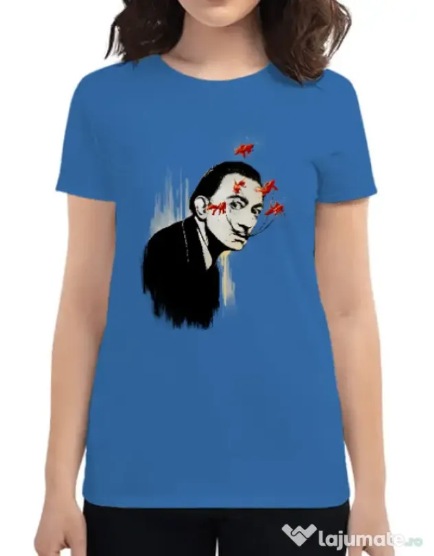 Tricou ADLER dama Lift that moustache Albastru azuriu