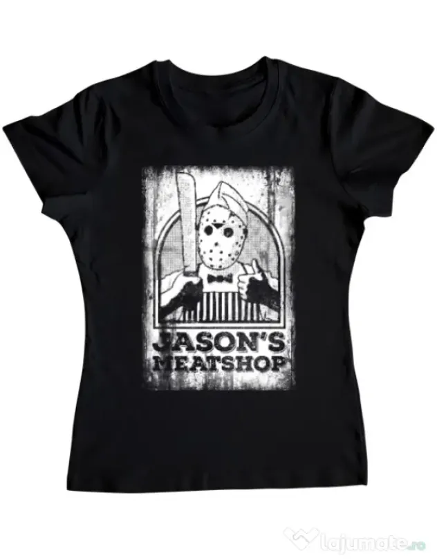 Tricou ADLER dama Pleassed to meat you Negru