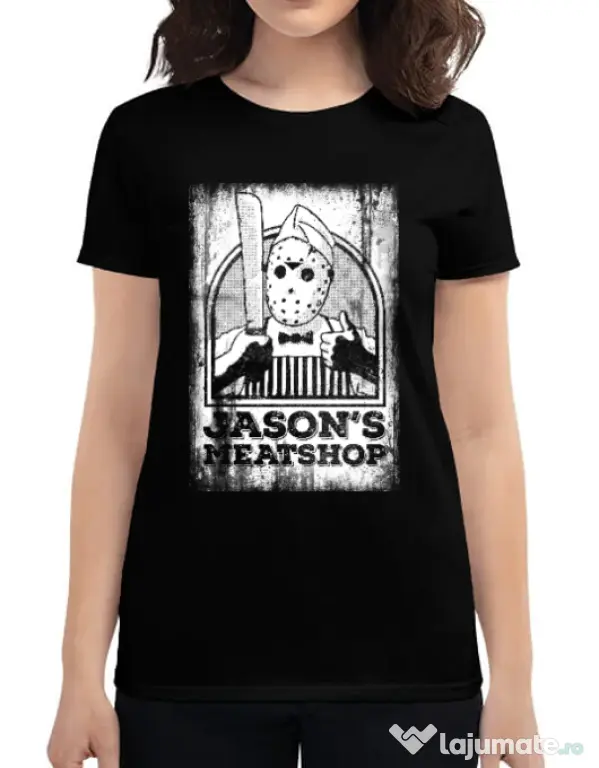 Tricou ADLER dama Pleassed to meat you Negru