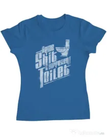 Tricou ADLER dama Same shit Albastru azuriu