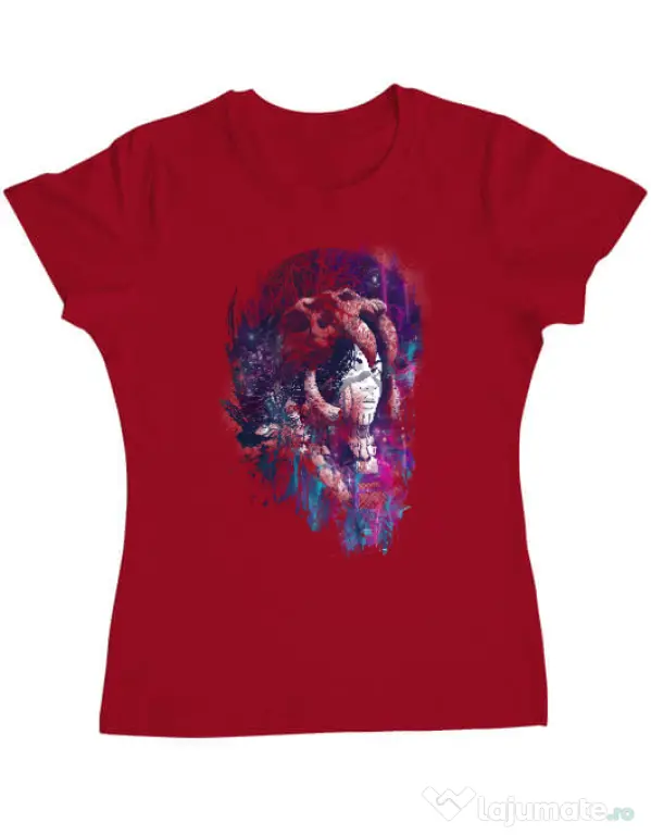 Tricou ADLER dama Shaman Rosu