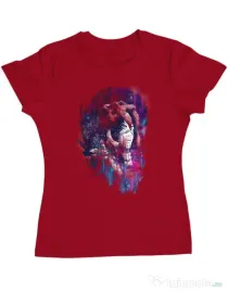 Tricou ADLER dama Shaman Rosu