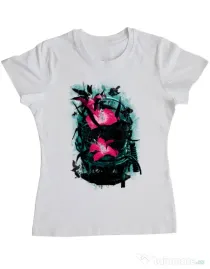 Tricou ADLER dama The last of us Alb