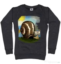 Bluza ADLER dama I stay home 2 Negru melanj