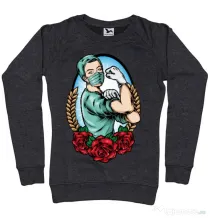 Bluza ADLER dama Rockabilly Nurse Negru melanj