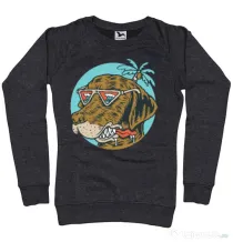 Bluza ADLER dama Chill dog Negru melanj