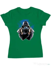 Tricou ADLER dama Graffiti gas mask Verde mediu