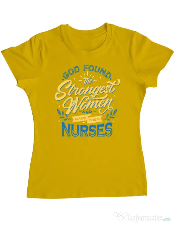 Tricou ADLER dama Strongest women Galben