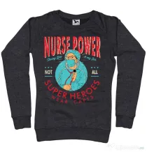 Bluza ADLER dama Nurse power Negru melanj