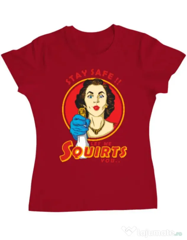 Tricou ADLER dama Squirts Rosu
