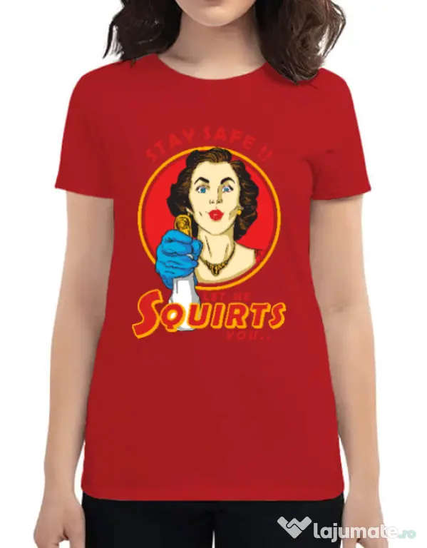 Tricou ADLER dama Squirts Rosu