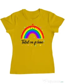Tricou ADLER dama Totul va fi bine Galben