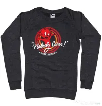 Bluza ADLER dama Nobody cares Negru melanj