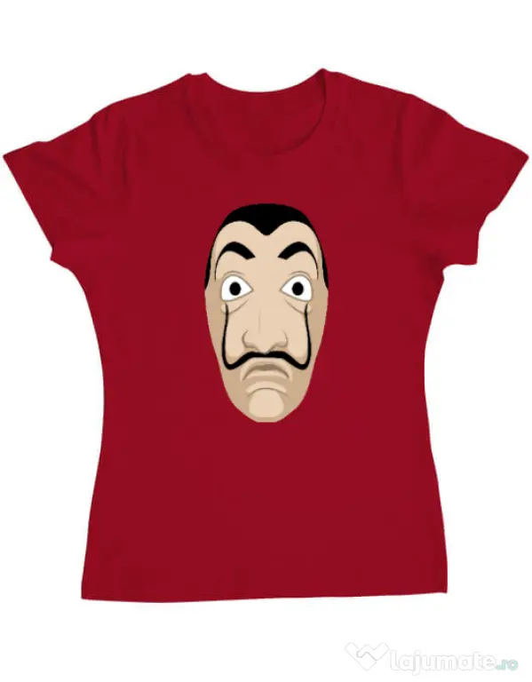 Tricou ADLER dama Dali mask Rosu